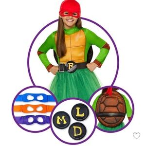 NEW Small Teenage Mutant Ninja Turtles Tales Kids' 4-in-1 Costume Dress Green